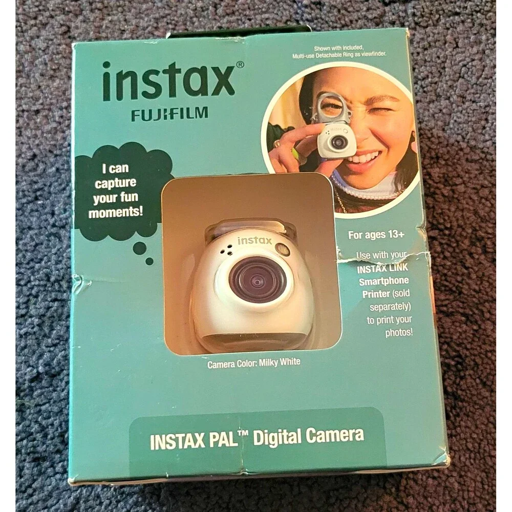 Fujifilm Instax PAL Compact Digital Camera White, Bluetooth Transfer, USB-C